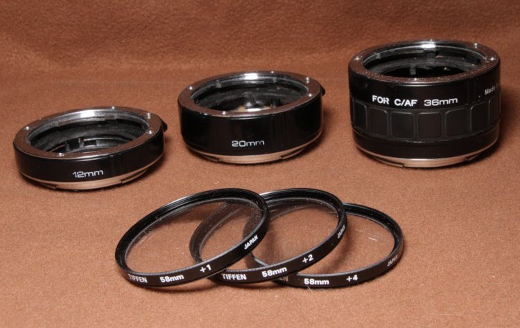 extension tubes and closeup diopters