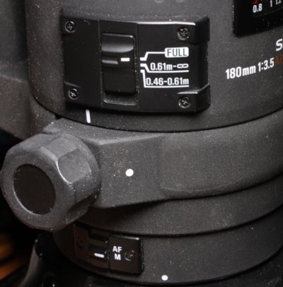 settings on Sigma 180mm f3.5 macro