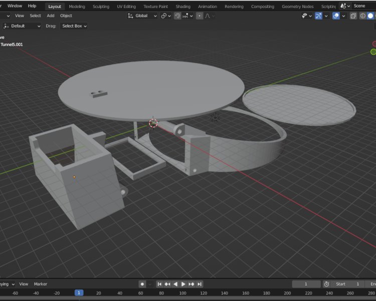 screenshot from Blender design software showing macro softbox attachment